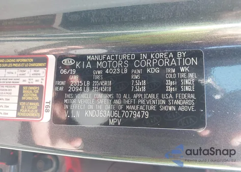 2020 Kia Soul Gt-Line из США, поврежденный, VIN KNDJ63AU6L7079479